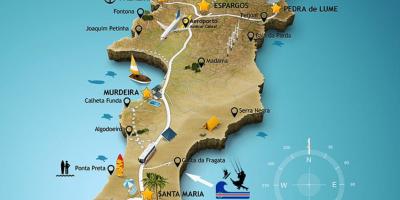 Mapa santa maria Cape Verde