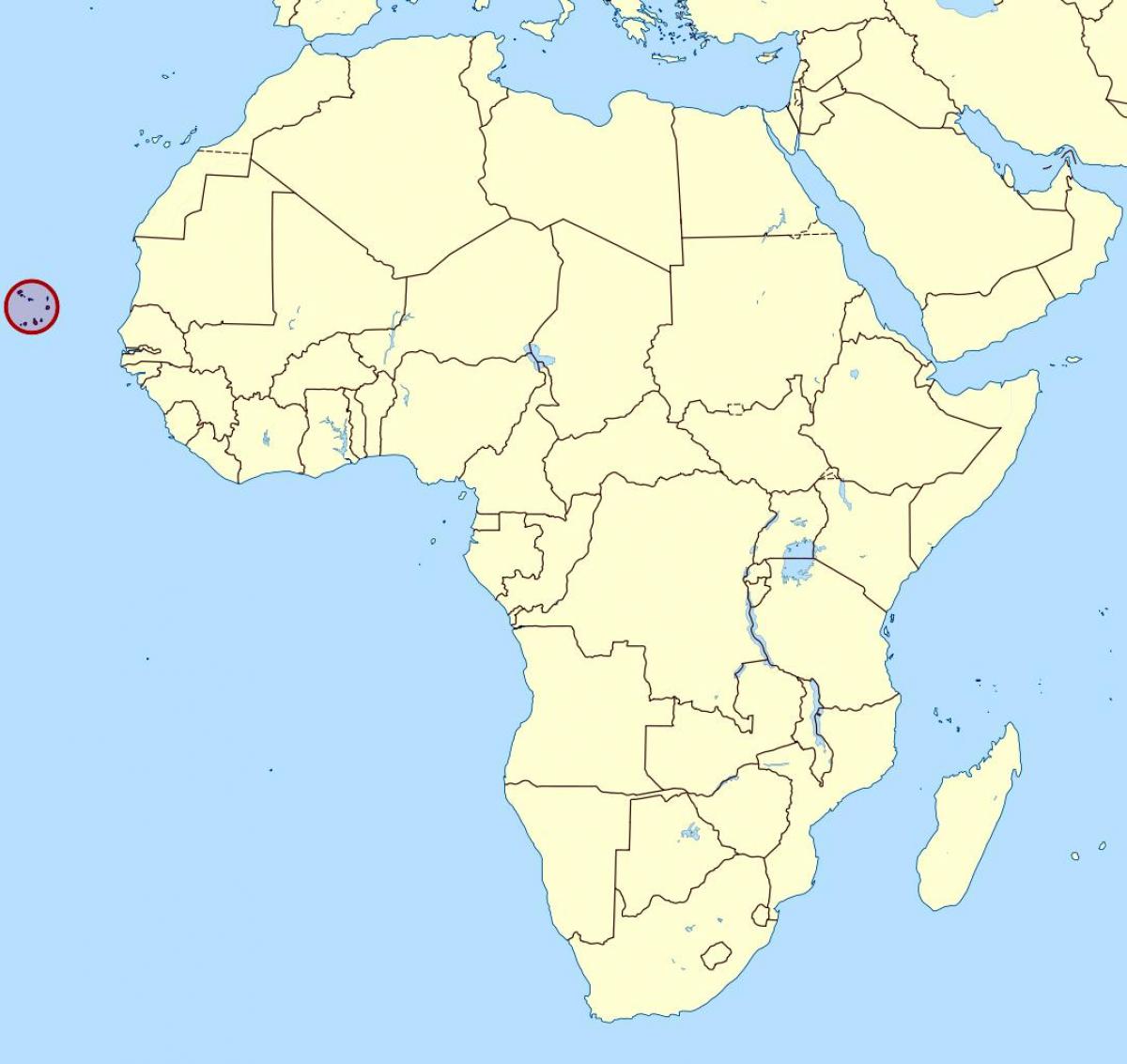 mapa Cape Verde mapu lokacija