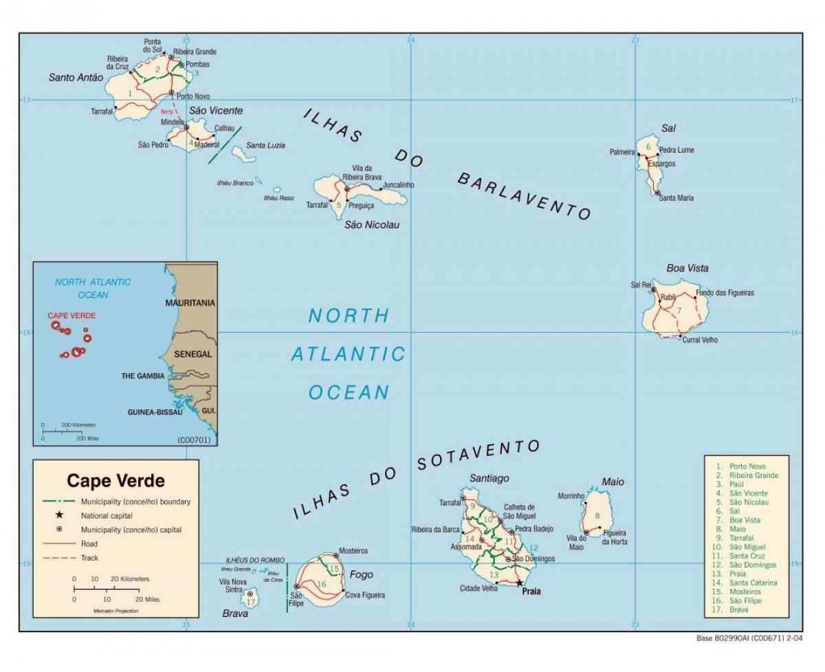 mapa Cabo Verde