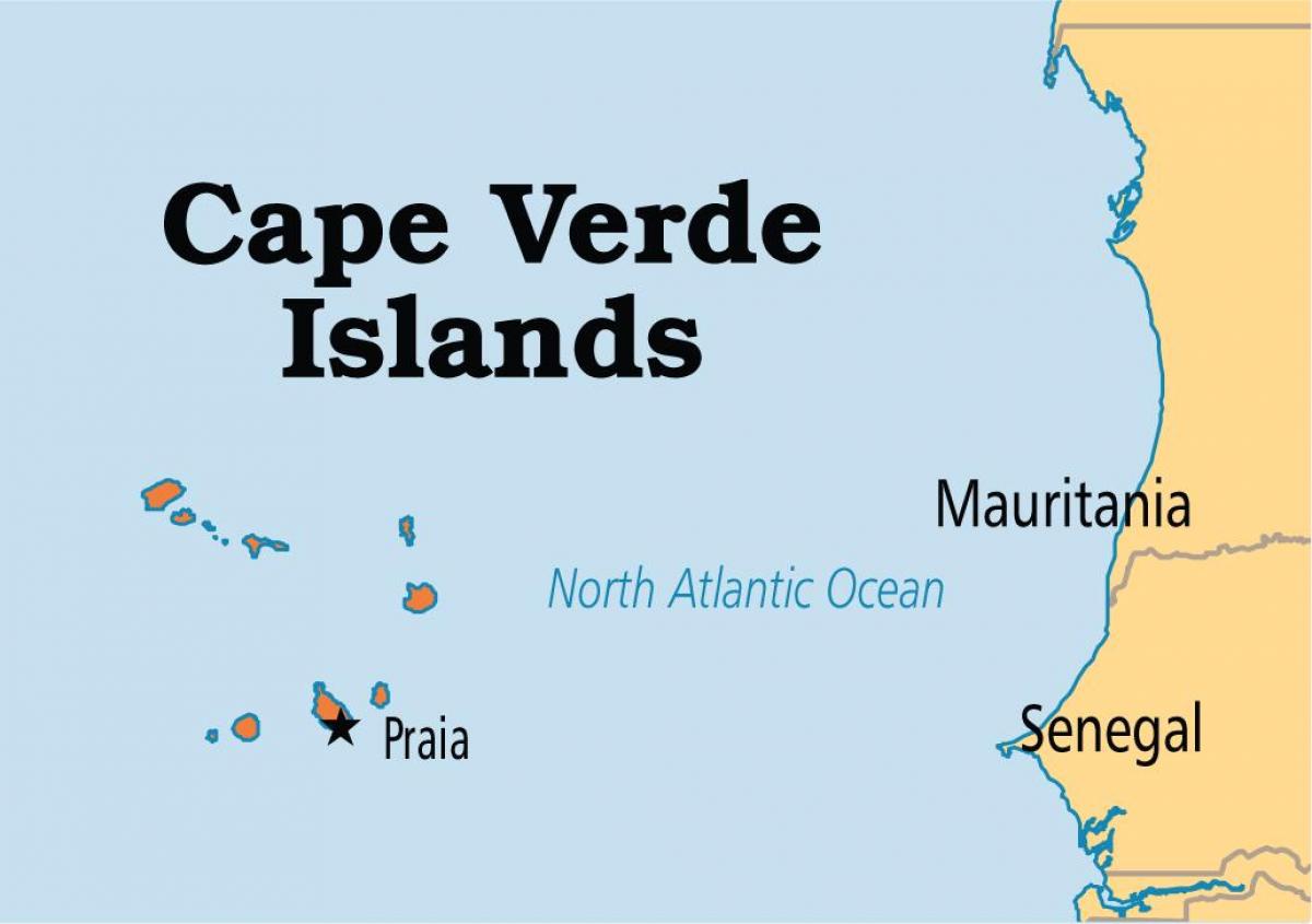 mapa mapa pokazuje Cape Verde ostrvima
